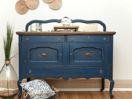 How to Makeover a Blue Buffet