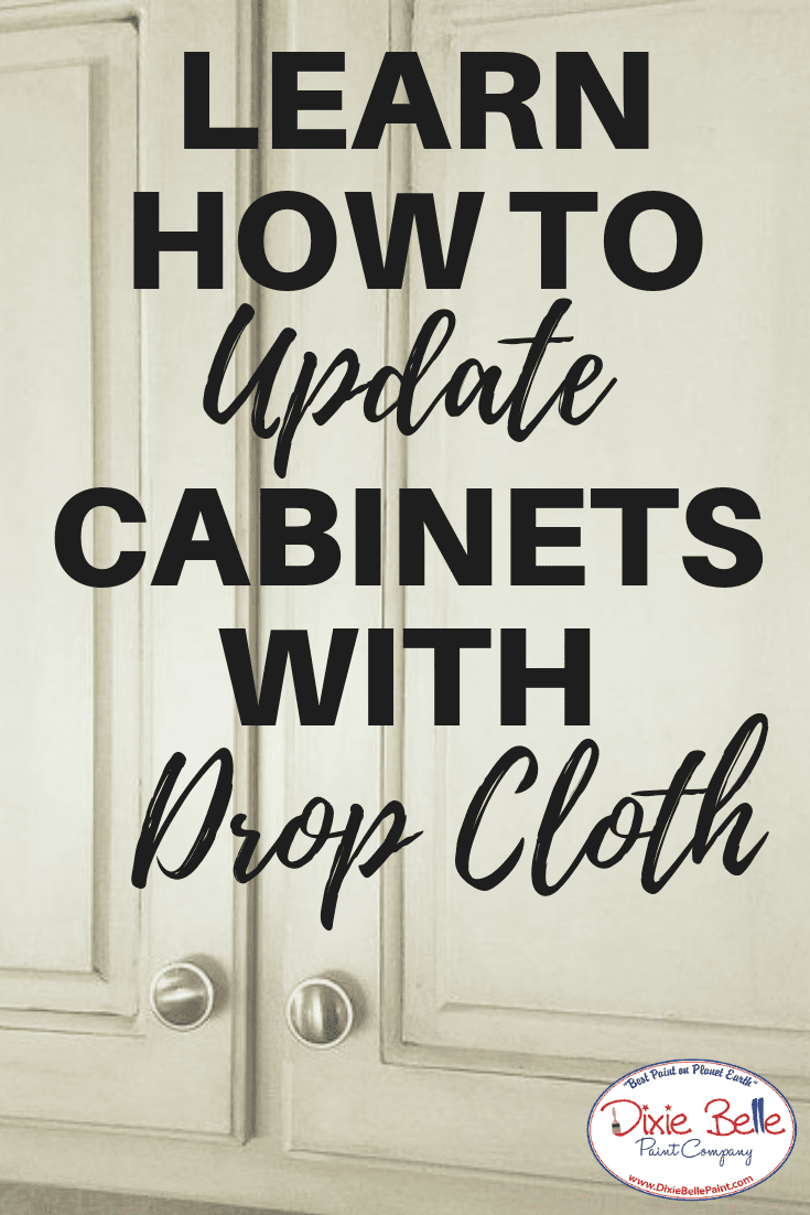 Update Cabinets with Drop Cloth