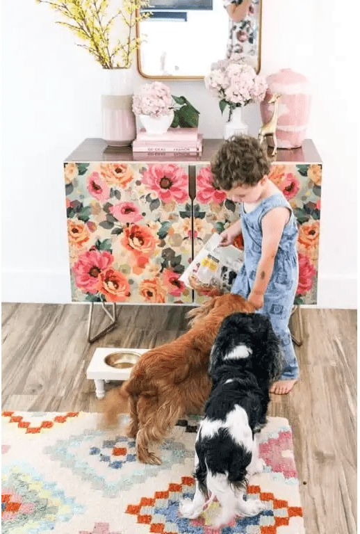 make your own dog feeding station