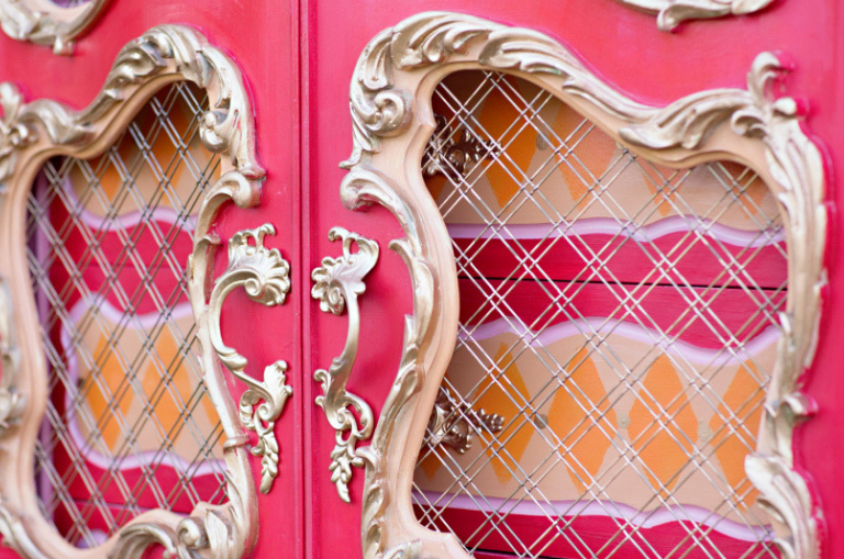 How to Paint a Pink Armoire