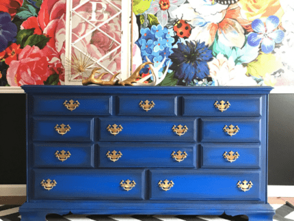 How to Paint a Cobalt Dresser