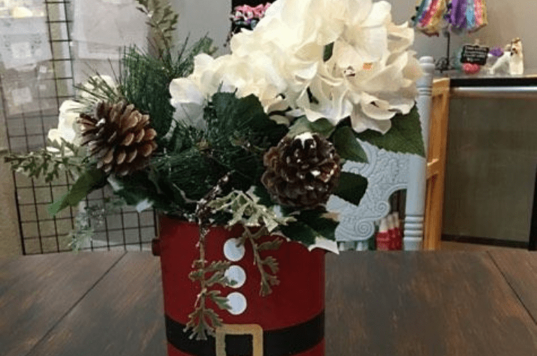 How to Turn Paint Cans into Cute Holiday Centerpieces