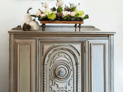 How to Paint a Fall Style Buffet