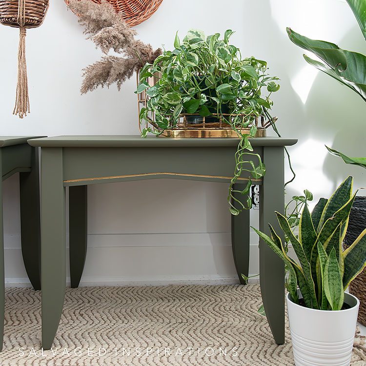 Green Painted Side Tables