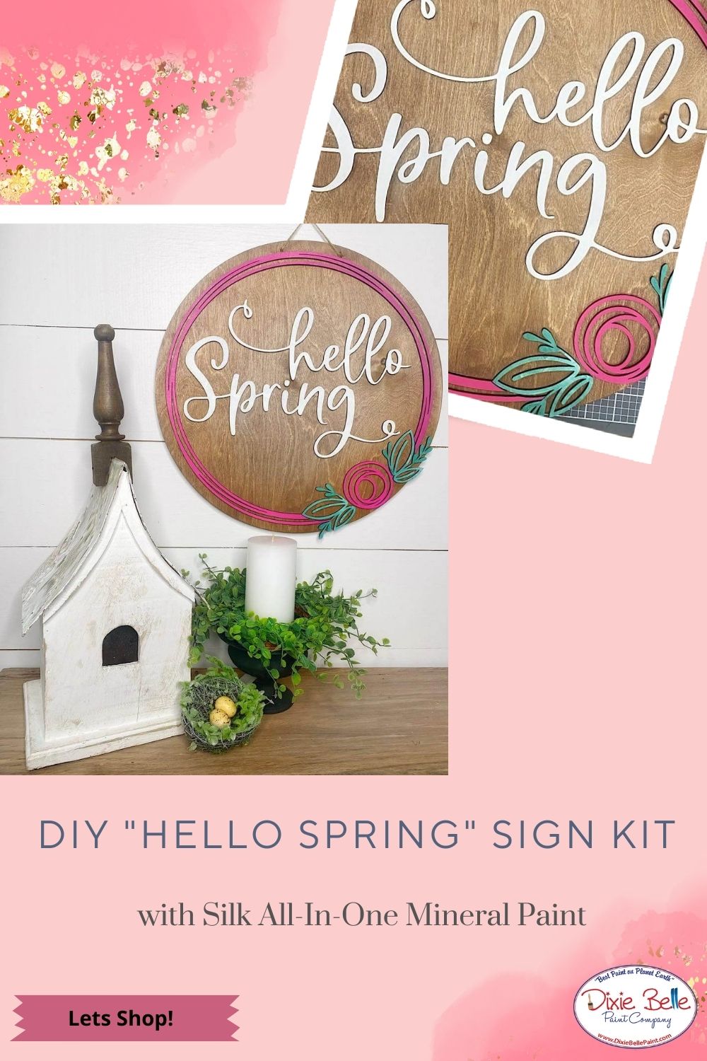 DIY "Hello Spring" Sign Kit