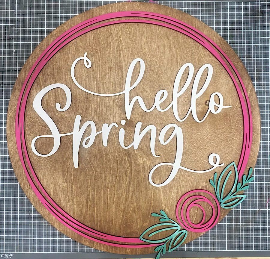 DIY "Hello Spring" Sign Kit