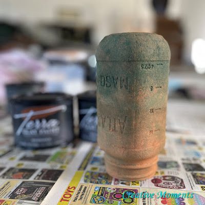 DIY Terra Clay Painted Autumn Vase