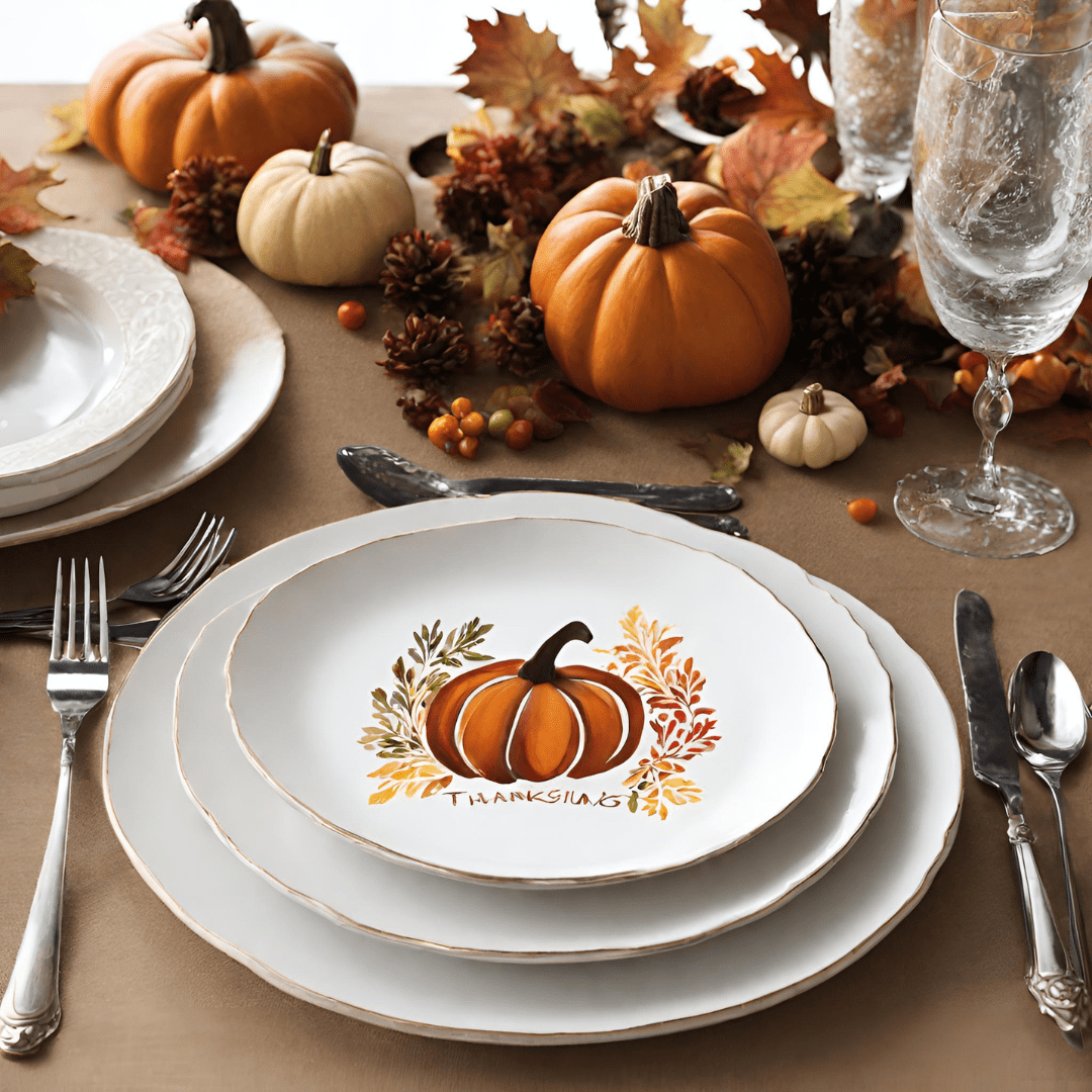 Hand Painted Thanksgiving Plate with Dixie Belle Paint